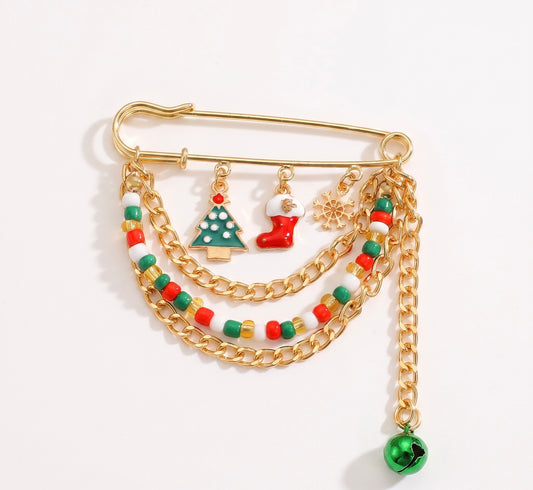 Christmas Cheer Charm Bag Pin