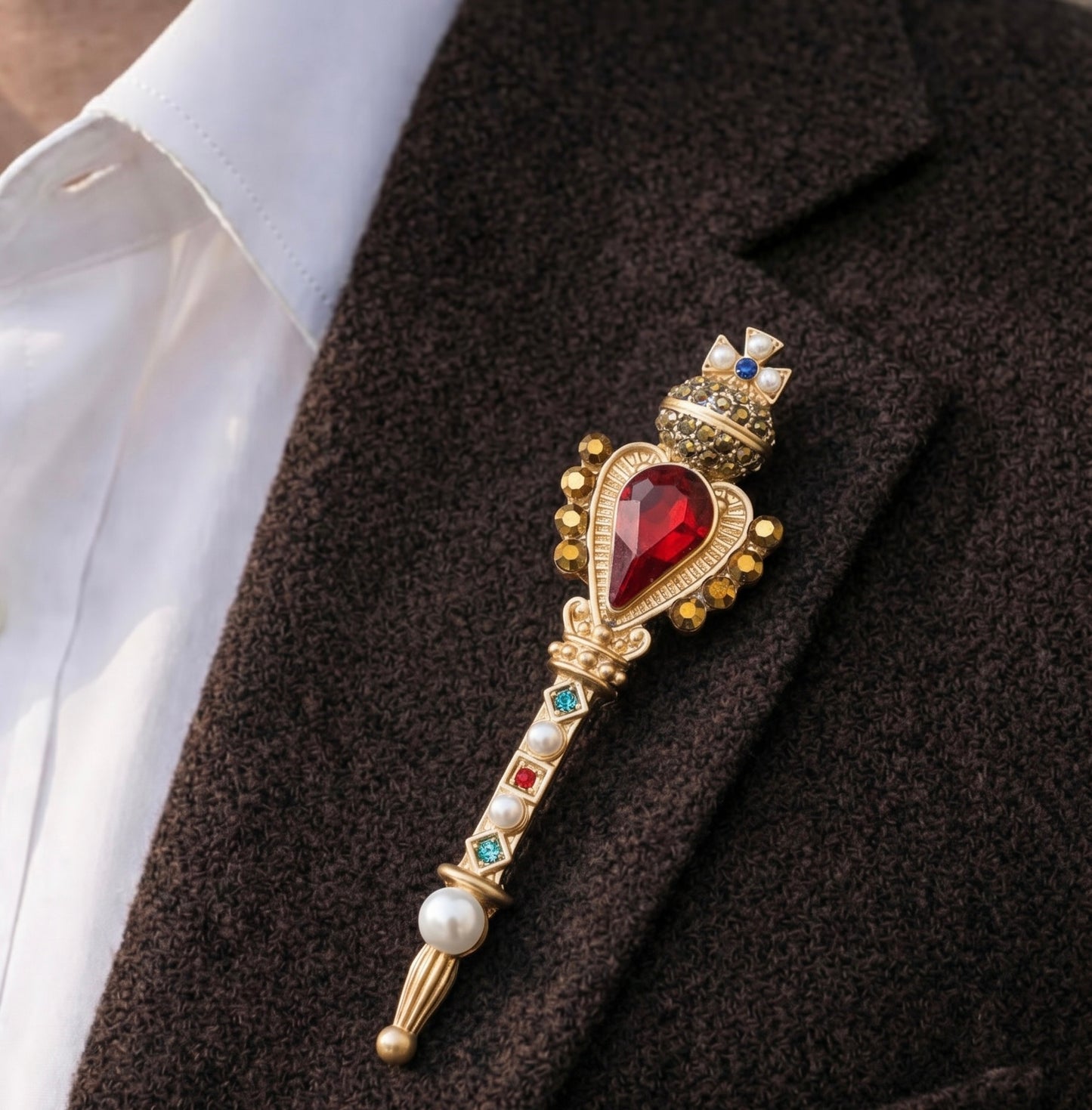 Royal key brooch