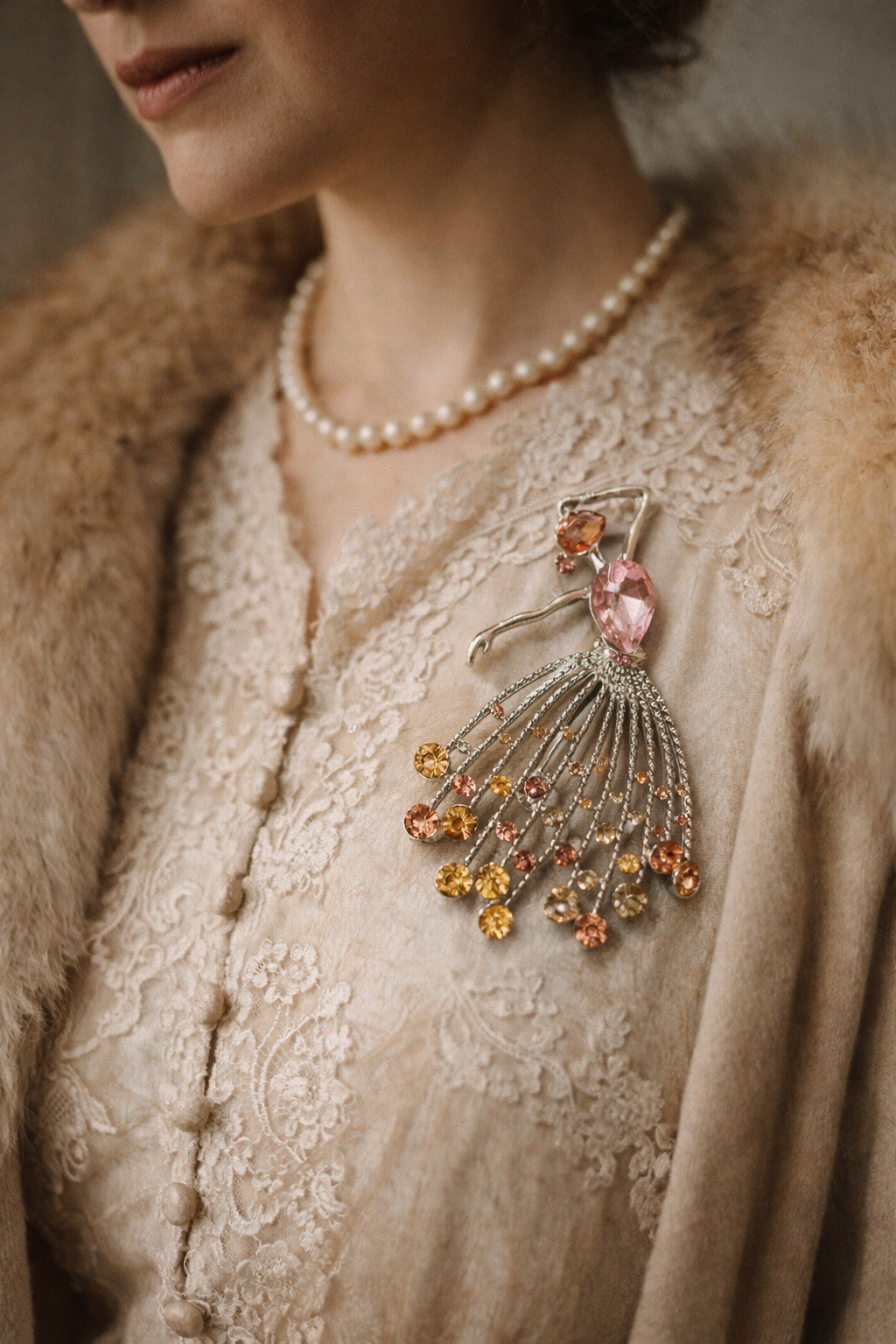 Ballroom belle brooch