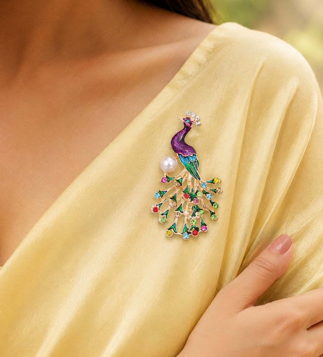 Regal Peacock brooch