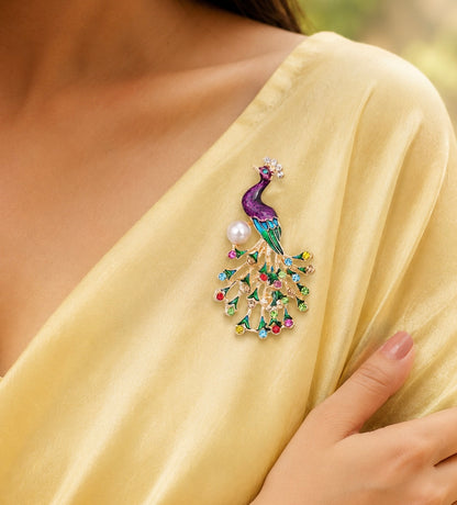 Regal Peacock brooch