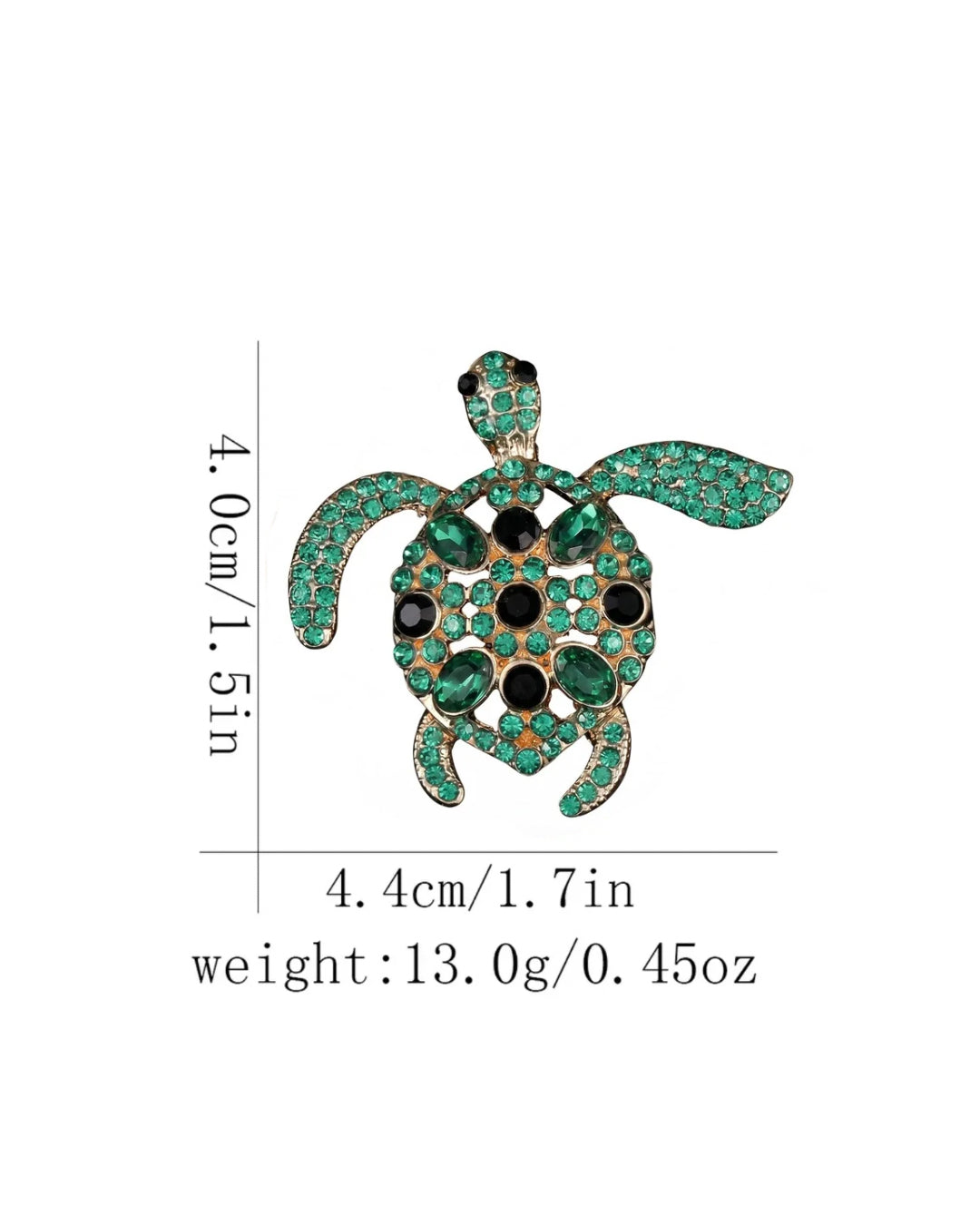 Blue Jewel tortoise brooch