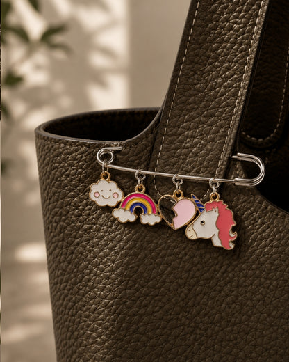 Butterfly & Pony Charm Bag Pin
