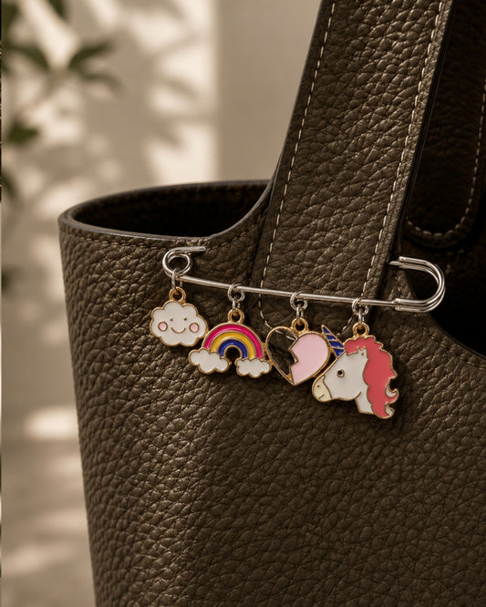Butterfly & Pony Charm Bag Pin