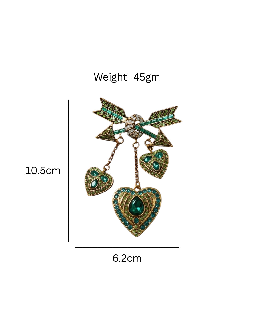 Cupid arrow heart green