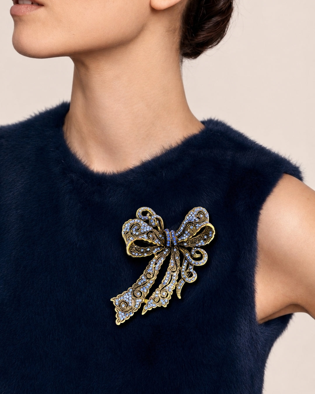 Retro Bow knot blue