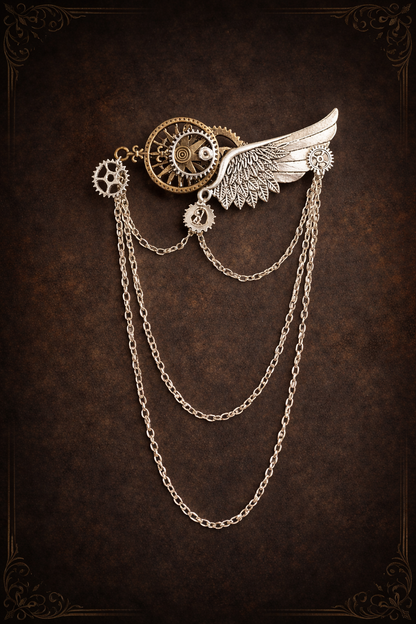 Wing man brooch