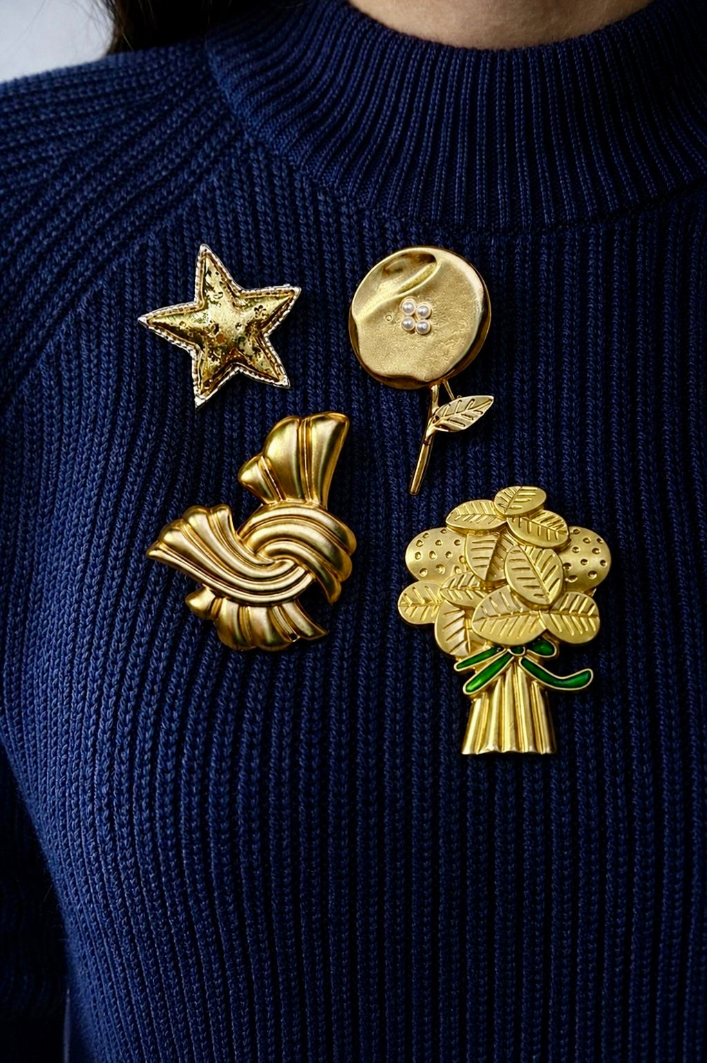 Metal Combo Brooch
