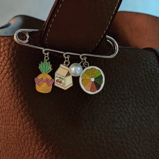 Tropical Citrus Charm Bag Pin