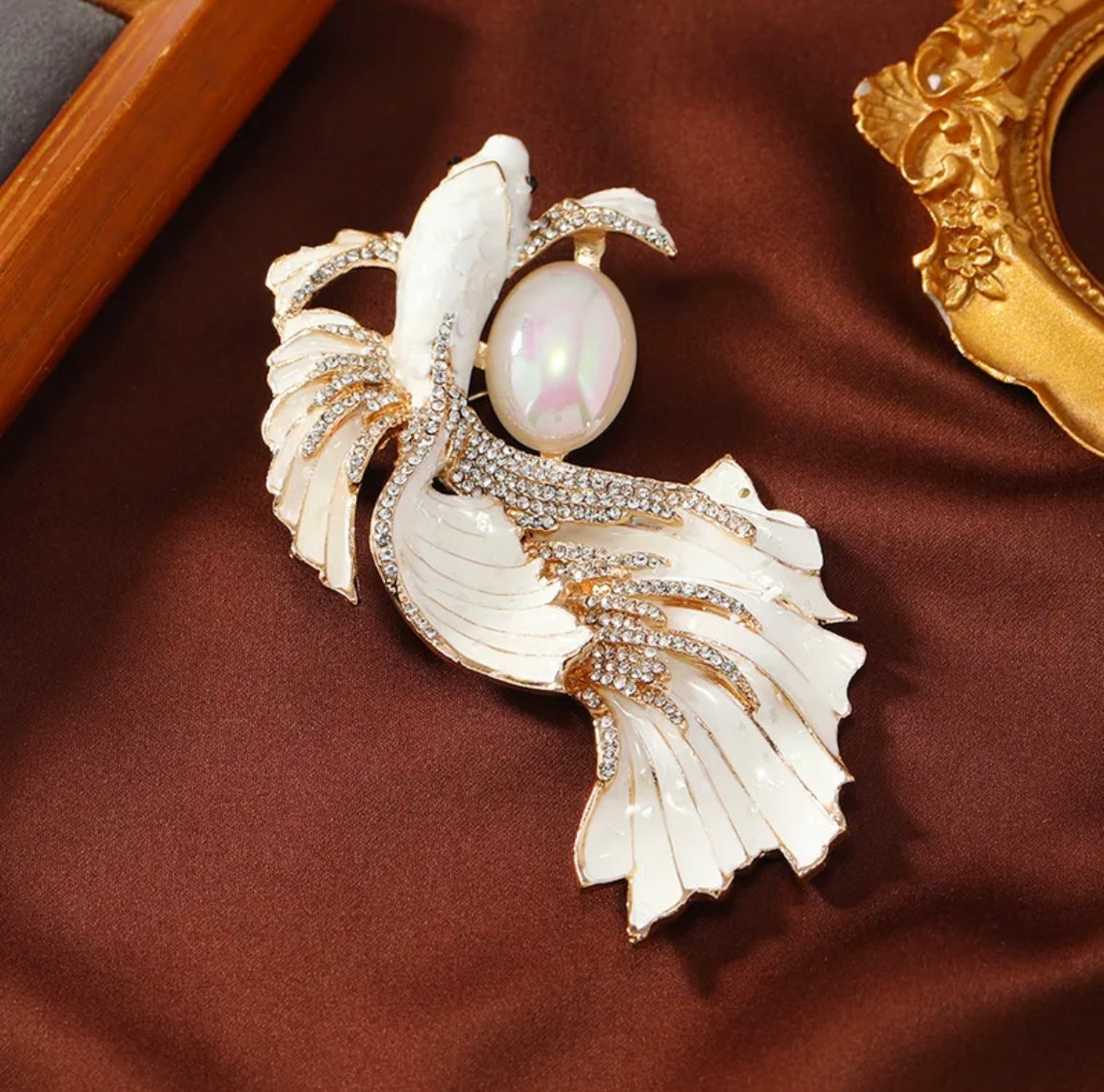 White Dolphin Brooch