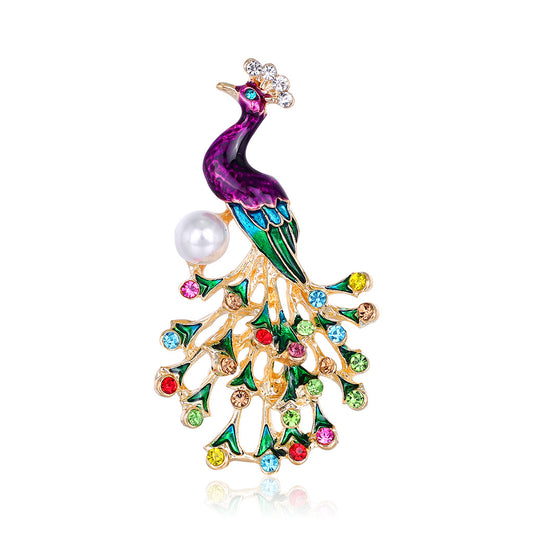 Regal Peacock brooch