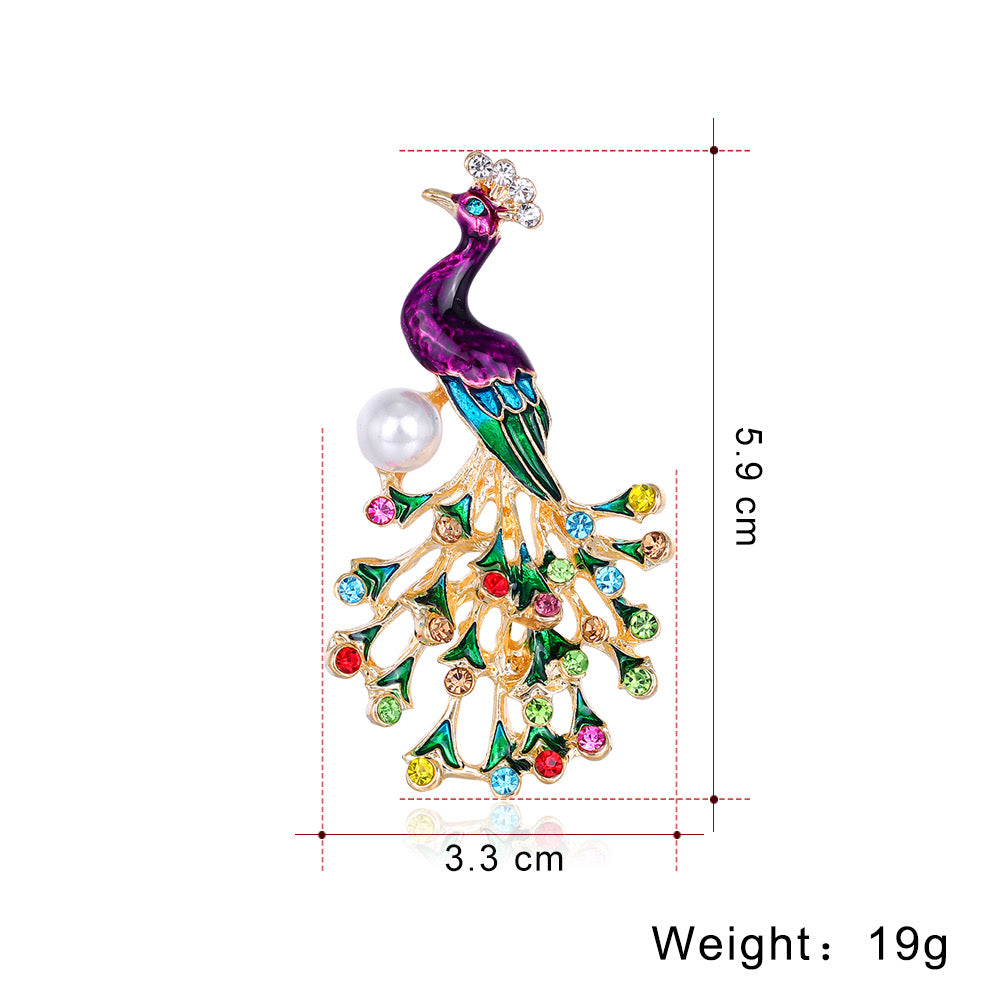 Regal Peacock brooch
