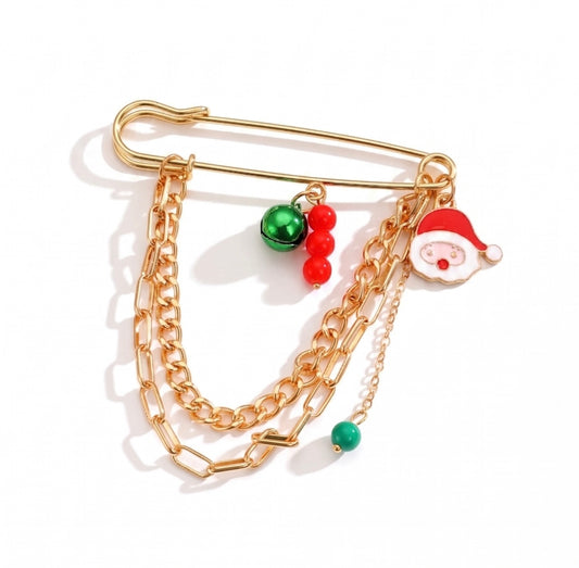 Santa Wishes Charm Bag Pin