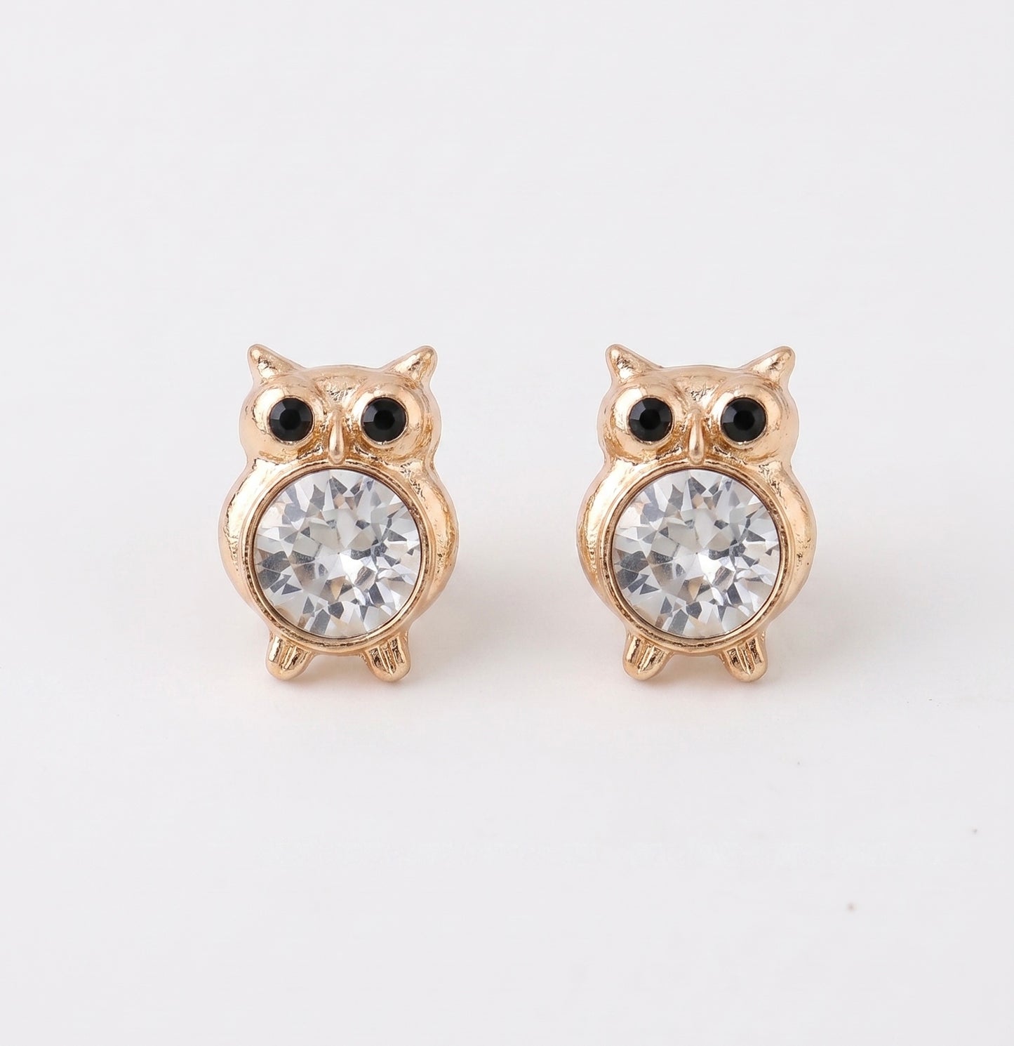 Cute owl button cuff pair