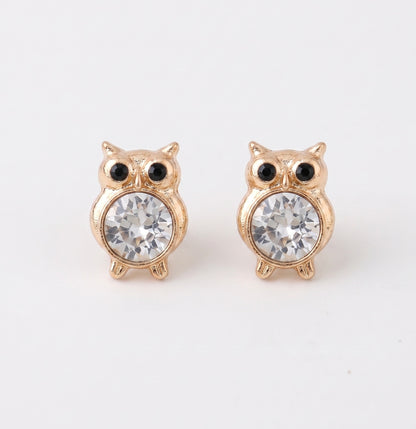 Cute owl button cuff pair