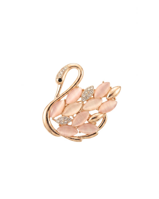 Ethnic royal Swan brooch