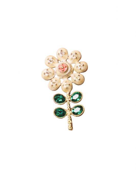 ivory daisy brooch