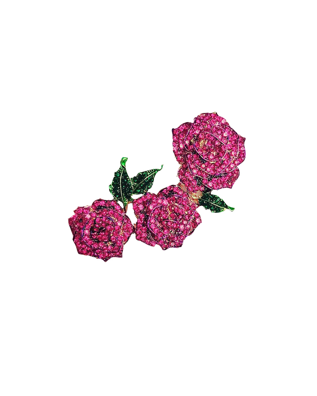Magenta Rose Cluster brooch