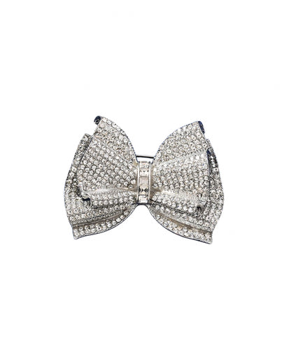 Rhinestone Bow Brooch